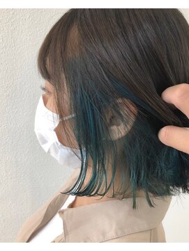 ダブル(W) インナーカラー☆グリーン