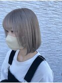 透明感ボブ×ミルクティーグレージュ