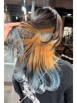 セレーネヘアー(Selene hair) Pale Blue × Pale Orange