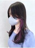 ピンクバイオレット_チェリーブラウンフェミニンロング_ba409091