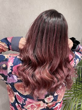 シュネア(shunea330) ピンクヴァイオレットバレイヤージュ☆(^-^)v