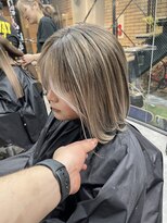 ラフ(LAFF)&nbsp;#バレイヤージュ#グレージュカラー#ボブウルフ#ココアベージュ