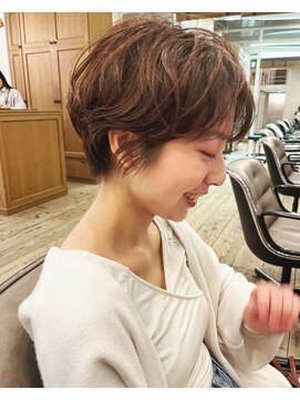 サンプラス(san+) 【柏原良亮】コンパクトショート×パーマ