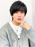 王道メンズショート☆外ハネ無造作ブラック10代20代30代