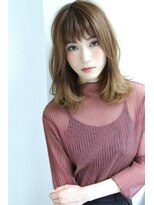 リル 西宮(LiL')&nbsp;【LiL'西宮】ダブルバング_小顔セミディ_ことりベージュ★