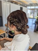 お呼ばれヘアセット シニヨン
