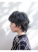 パーマ/ショートウルフ/レイヤーカット/黒髪/豊橋/豊川/田原