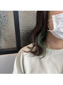 【山田紗羅】グリーンイヤリングカラー