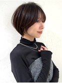 ショートボブ髪型30代40代50代前髪あり前髪なし面長丸顔【倉田】