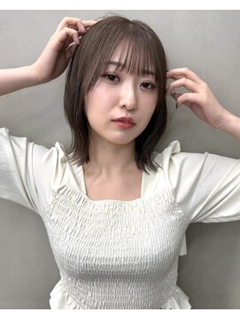 ジェノ(jjeno) 【kaN.】ボブレイヤー×マロンベージュ×髪質改善ストレート