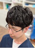 くせ毛を生かしたマッシュショート