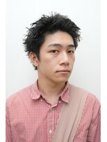 グラシアス(gracias)&nbsp;メンズカットアップバングスパイキーショートブルーブラック0605