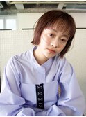 ボブ/レイヤー/オン眉/レッドブラウン/髪質改善/学割U24