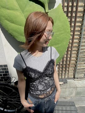 ハビット (habitt) レイヤーカット×ベージュブラウン