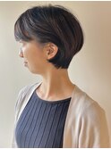 20代30代40代小顔ひし形ショートボブ