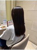 縮毛矯正&暗めカラーで艶サラヘア