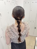 アッシュ 下北沢店(Ash) タイトな編み下ろしヘアアレンジ