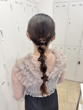 アッシュ 下北沢店(Ash) タイトな編み下ろしヘアアレンジ