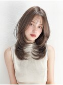 西宮北口/韓国風レイヤーカットグレージュ