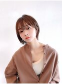 シースルーショートウルフ耳掛けタイト前髪あり