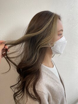 《八千代中央駅徒歩2分》インナー/ハイライトなどトレンド感のある大人可愛い垢抜けヘアもお任せください♪