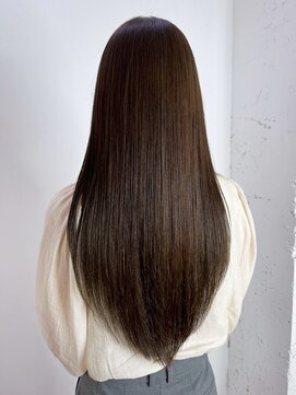 美髪おくれ毛韓国前髪カットヘアロング_ba550271
