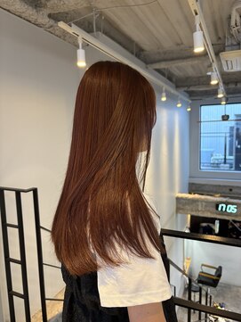 ヌープヘアーアイス(NUUP.hair ici) ★ブリーチなしダブルカラーオレンジレッドオレンジピンク暖色春