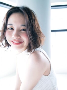ナヌーク シブヤ(nanuk shibuya) 大人可愛い愛されヘア◇小顔に見せる前下がりボブクセ感パーマ◇