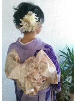 フェリシータ 服部店(felicita) 和装アップ×花飾り♪とろみモードギブソンタック