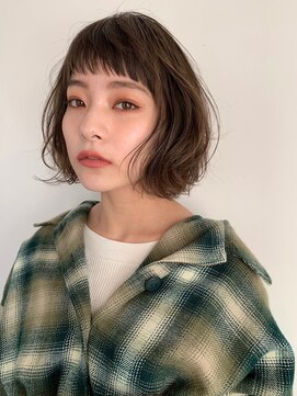 パール(PearL) 《PearL》くせ毛風パーマリラックス感のあるラフボブ