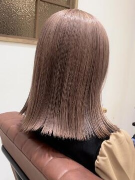 クアトログランシュ ひたちなか店(QUATRO×GranCieux) 2ブリーチ×暖色ミルクティーベージュ