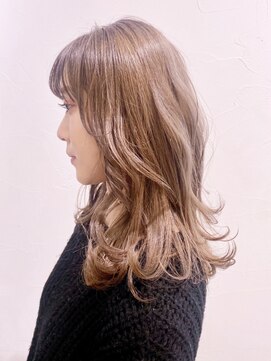 アイティーバイアルバム 八王子店(IT by ALBUM) ミルクティーロング_カーキグレージュマッシュショート_ba316561