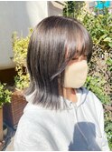 切りっぱなし×オリーブグレージュ
