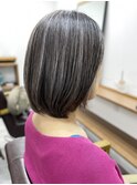 バレイヤージュ髪質改善レイヤー透明感白髪染めグレージュ中野
