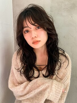 ロンドエニカ 大宮(Lond enika) レイヤーカットアッシュカラーレイヤーロンググレーベージュ大宮