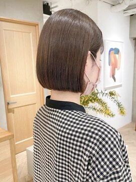 ローレン(LOREN) ミルクティーベージュぷつっとボブケアブリーチ 梅田