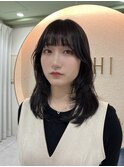 ミディアムレイヤースタイル