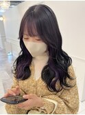 ディープグレー＋パープルラベンダー インナーカラー　＊Lilme＊