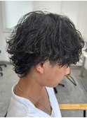 波巻きスパイラルパーマメンズマッシュパーマツイストパーマ