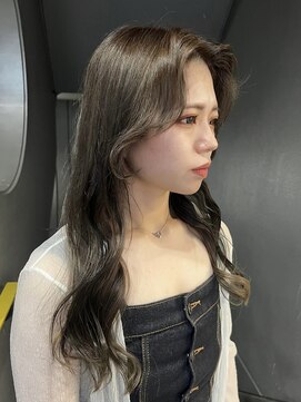 ポール(pole) 札幌韓国ヘア　オリーブベージュレイヤーカット