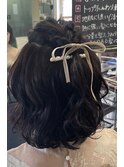 ふわふわハーフアップ