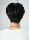 かき上げ黒髪フェザーマッシュ韓国ヘアG草加