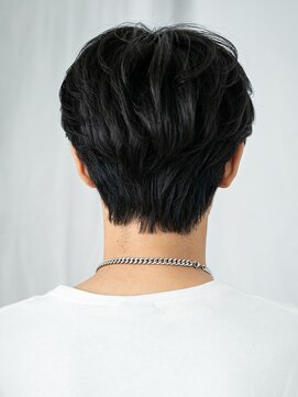 メンズヘア ビーセカンド 草加店(MENS HAIR B-2) かき上げ黒髪フェザーマッシュ韓国ヘアG草加