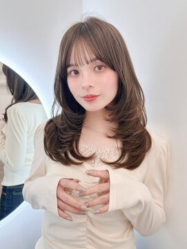 フォンズ(FONS) マロンベージュ　マロンブラウン　レイヤーカット