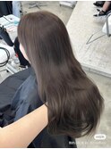 ブリーチなし◇透明感やわらかいグレージュ