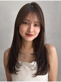 薄めバング結べるボブデジタルパーマくびれヘアミニウルフ