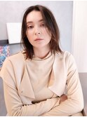 ■艶感モノトーングレージュカラーボブウルフMSLASH自由が丘15-1