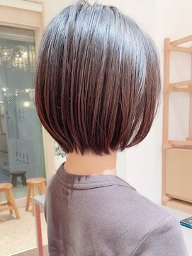 セイドット リー(Say. Ree) Say.ショートボブミニボブ丸みショートオリーブグレー暗めカラー