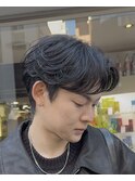 フェザーパーマフェザーショートセンターパート
