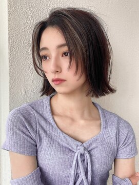 アフロート エル 錦糸町(AFLOAT L) 【30代40代】小顔前下がりボブ/ココアベージュ/オリーブグレー